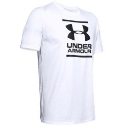 Koszulka sportowa męska Under Armour GL Foundation SS Tee. Czarne koszulki sportowe męskie Under Armour, m, bez wzorów, bez ramiączek, do piłki nożnej. Za 108.99 zł.