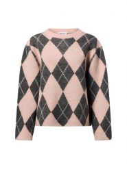 EDITED sweter z dzianiny z zawartością wełny i alpaki - Harriet Jumper Kobiety Sztuczne włókno szary|różowy, 36. Czerwone swetry nierozpinane damskie Edited, bez wzorów, z dzianiny, bez kołnierzyka, bez ramiączek. Za 179.95 zł.