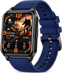 Smartwatch Rubicon Zegarek męski Smartwatch E89-Dark Blue SIL (RNCE89-DARK BLUE-NE). Niebieskie zegarki męskie Rubicon, bez wzorów. Za 219.00 zł.