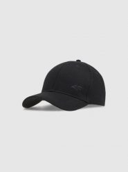 4F Czapka z daszkiem strapback uniseks - czarna XS/S. Czarne czapki damskie 4F, na lato, bez wzorów, z bawełny, sportowe. Za 59.99 zł.