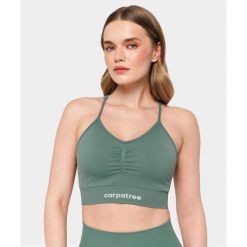 Biustonosz bezszwowy Carpatree Allure zielony. Zielone bielizna sportowa damska Carpatree, s, bez wzorów. W wyprzedaży za 119.99 zł.