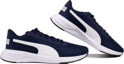 Puma Buty męskie do biegania Puma Night Runner V2 granatowo-białe 379257 03 42,5. Białe buty sportowe męskie Puma, bez wzorów, bez zapięcia, do biegania. Za 188.89 zł.