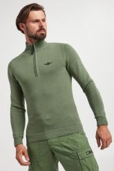 Sweter męski AERONAUTICA MILITARE. Swetry męskie Aeronautica Militare, m, bez wzorów, bez kołnierzyka, bez ramiączek. W wyprzedaży za 493.35 zł.