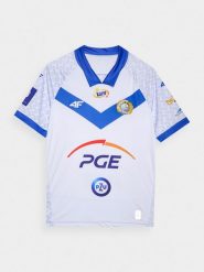 4F Koszulka klubowa retro z sezonu 2022/23 oraz 2023/24 męska 4F x Stal Mielec - biała XS. Białe t-shirty męskie 4F, m, z aplikacjami, z dzianiny, bez kołnierzyka, bez ramiączek. W wyprzedaży za 149.99 zł.