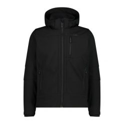 Kurtka softshell męska CMP. Czarne kurtki męskie CMP, na lato, m, bez wzorów, z elastanu, bez kaptura, outdoorowe. Za 414.69 zł.