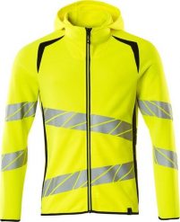 MASCOT Bluza z kapturem z zamkiem błyskawicznym ACCELERATE SAFE (kolor żółty hi-vis/czerń, rozmiar M). Żółte bluzy męskie Mascot, m, bez wzorów, z kapturem. Za 857.80 zł.