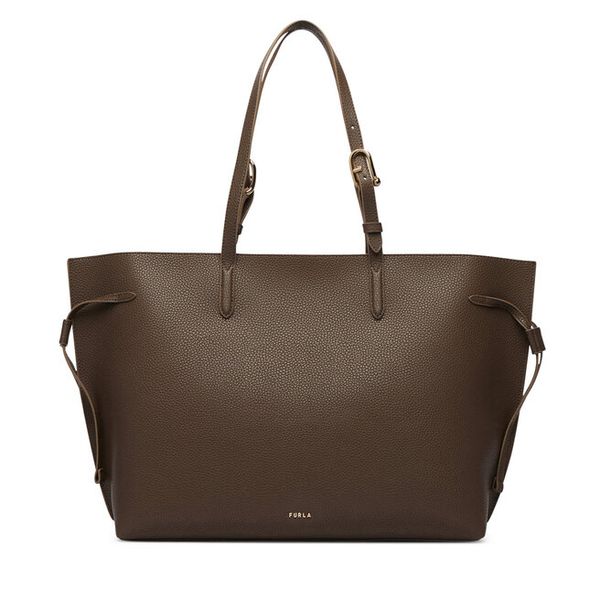Torebka Furla. Brązowe shopperki damskie Furla, bez wzorów, bez dodatków. Za 1,579.00 zł.