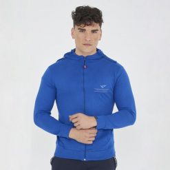 Kobieta Running Kurtka Oddychająca z Kieszeniami i Zamkiem Model Raya. Niebieskie kurtki sportowe damskie Legea, xl, bez wzorów, z bawełny, bez ramiączek, bez kaptura, do biegania. Za 124.00 zł.