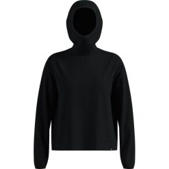 Bluza z kapturem Odlo Mid layer hoody CUBIC. Czarne bluzy damskie ODLO, l, bez wzorów, z materiału, bez ramiączek, z kapturem. Za 225.49 zł.