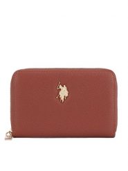 U.S. Polo Assn. Portfel BIUXT8383WVP Pomarańczowy. Brązowe portfele damskie U.S. Polo Assn., z tworzywa sztucznego. Za 159.99 zł.