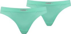 Puma Bielizna damska Puma PUMA Micro Mesh Bikini 2P miętowa 907632 01 : Rozmiar - XS. Zielona bielizna sportowa damska Puma, xs, bez wzorów, z meshu. Za 47.89 zł.