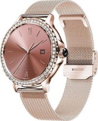 Smartwatch Rubicon RNCF19 Różowe złoto (RNCF19). Czerwone zegarki smartwatch Rubicon, bez wzorów. Za 168.77 zł.