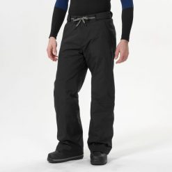 Spodnie snowboardowe męskie Dreamscape 100. Czarne spodnie sportowe męskie DREAMSCAPE, m, bez wzorów, z materiału, narciarskie. Za 299.99 zł.