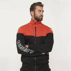 Kurtka Ontario Senior do biegania i aktywności outdoor czarno-koralowa. Czarne kurtki męskie Legea, l, bez wzorów, z bawełny, bez ramiączek, bez kaptura, do biegania. Za 92.00 zł.