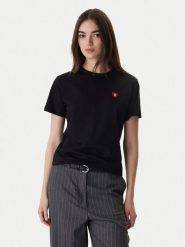 HUGO T-Shirt Damacia 50562145 Czarny Regular Fit. Czarne t-shirty damskie Hugo, xs, bez wzorów, z bawełny, bez kołnierzyka, bez ramiączek. Za 279.99 zł.