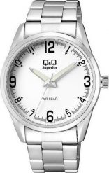 Zegarek QQ Zegarek męski QQ C20A-007V srebrny. Szare zegarki męskie Q&Q, bez wzorów, srebrne. Za 270.00 zł.