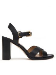 LAUREN RALPH LAUREN Sandały Emeryn 802P04435001 Czarny. Czarne sandały damskie Lauren Ralph Lauren, bez wzorów, ze skóry, bez obcasa, na słupku, bez zapięcia. Za 769.99 zł.