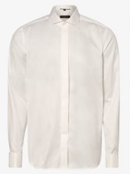 Eterna Slim Fit Koszula z wywijanymi mankietami Mężczyźni Slim Fit Bawełna beżowy|biały, 43. Białe koszule męskie Eterna Slim Fit, m, bez wzorów, z bawełny, eleganckie, bez kołnierzyka, bez ramiączek. Za 399.95 zł.