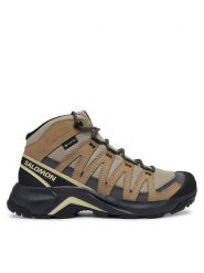 Salomon Trekkingi X-ADVENTURE RECON MID GORE-TEX L49219000 Brązowy. Brązowe obuwie trekkingowe damskie Salomon, z gore-texu, bez zapięcia. Za 649.99 zł.