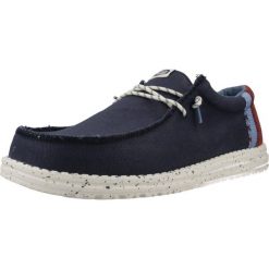 Buty HEY DUDE WALLY BREAK HEY DAY Niebieski. Niebieskie obuwie trekkingowe damskie Hey dude, z tkaniny, bez zapięcia. Za 222.99 zł.