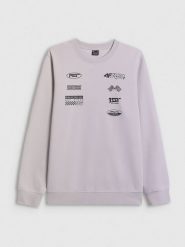 4F Bluza dresowa regular bez kaptura męska - szara L. Szare bluzy męskie 4F, l, bez wzorów, z bawełny, bez kaptura, na fitness i siłownię. Za 149.99 zł.