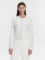 MICHAEL Michael Kors Kardigan MF460Z6F5L Biały Regular Fit. Białe kardigany damskie MICHAEL Michael Kors, l, bez wzorów, z wiskozy, bez kołnierzyka. Za 839.99 zł.