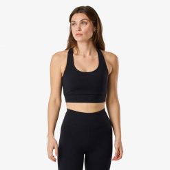 Biustonosz treningowy damski Swedemount Move Strap Bra oddychający. Czarne bielizna sportowa damska SWEDEMOUNT, s, bez wzorów, z tkaniny. Za 149.99 zł.