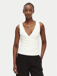Marciano Guess Top G6GP11 K3617 Kremowy Slim Fit. Białe topy damskie Marciano Guess, m, z aplikacjami, z wiskozy, bez kołnierzyka, bez ramiączek. Za 467.99 zł.