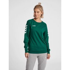 Bluza do piłki ręcznej damska Hummel Go Cotton Sweatshirt Woman. Zielone bluzy damskie Hummel, xs, bez wzorów, sportowe, bez ramiączek, bez kaptura. W wyprzedaży za 159.00 zł.