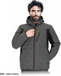 LH-NORDLAND - męska kurtka ochronna ocieplana L.HOLLMAN pikowana wodoodporna oddychająca kaptur odblaskowe elementy kieszenie na suwak elastyczne wyko. Brązowe kurtki męskie Reis, l, bez wzorów, bez kaptura. Za 158.48 zł.