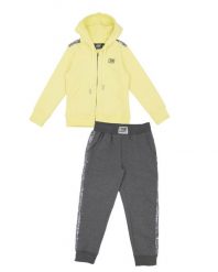 Bluza z kaptur na co dzień na siłownię. Żółte bluzy damskie LEONE 1947 APPAREL, bez wzorów, z dresówki, bez ramiączek, bez kaptura. Za 84.16 zł.