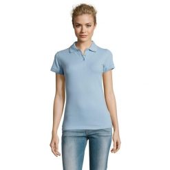 Damska Koszulka Polo Perfect. Niebieskie koszulki sportowe damskie SOL'S, s, bez wzorów, bez ramiączek. Za 64.99 zł.