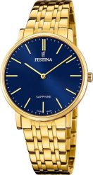 Zegarek męski Festina F20046-4 złoty. Żółte zegarki męskie Festina, bez wzorów, złote. Za 1,155.86 zł.