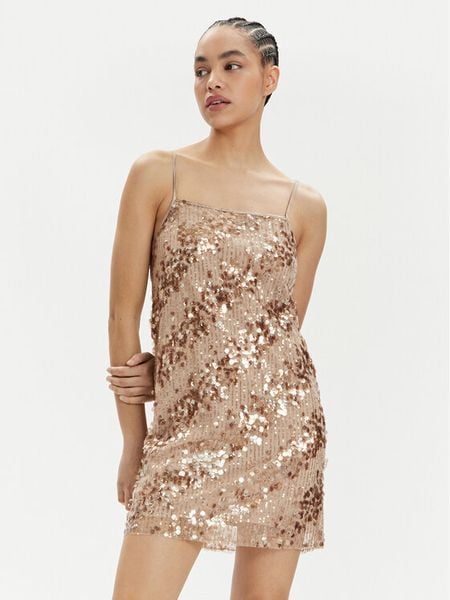 MAX&Co. Sukienka koktajlowa Calate 24166210 Brązowy Regular Fit. Brązowe sukienki damskie MAX&Co., l, bez wzorów, z syntetyku, wizytowe, bez kołnierzyka, bez ramiączek. Za 439.99 zł.