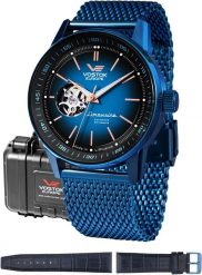 Zegarek Vostok Europe Zegarek męski Vostok Europe NH38A-560D681-SET niebieski. Niebieskie zegarki męskie Vostok Europe, bez wzorów. Za 2,020.00 zł.
