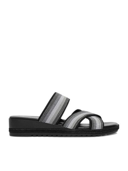 Go Soft Klapki CEO-R25AW01006 Czarny. Czarne klapki damskie GO SOFT, bez wzorów, z materiału, bez obcasa, bez zapięcia. Za 59.99 zł.
