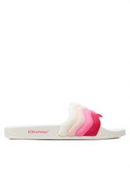 Superga Klapki Slides Curly Padded Strip 1908 S61277W Biały. Białe klapki damskie Superga, bez wzorów, z syntetyku, bez obcasa, bez zapięcia. Za 139.99 zł.