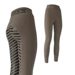 Damskie legginsy jeździeckie z pełną przyczepnością Hispano Hipica Noa Adhesion. Szare legginsy damskie HISPANO HIPICA, bez wzorów, z lycry. Za 181.00 zł.