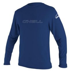 Koszulka do sportów wodnych ONEILL Basic Skins długi rękaw. Niebieskie bluzki damskie O'Neill, xl, bez wzorów, sportowe, bez kołnierzyka, bez ramiączek. Za 195.00 zł.