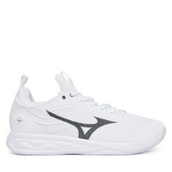 Buty halowe Mizuno. Białe buty sportowe męskie Mizuno, bez wzorów, bez zapięcia, mizuno wave. Za 619.99 zł.