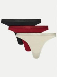Calvin Klein Underwear Komplet 3 par stringów Thong 3pk 000QD5244E Kolorowy. Majtki damskie Calvin Klein Underwear, z bawełny. Za 129.99 zł.