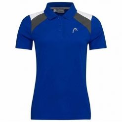 Koszulka polo damska CLUB 22 Tech. Niebieskie koszulki sportowe damskie Head, xs, bez wzorów, z poliesteru, bez ramiączek, tenisowe. W wyprzedaży za 140.00 zł.