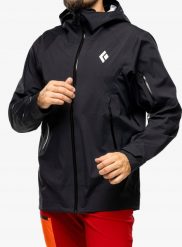Kurtka skiturowa Black Diamond Recon LT Stretch Shell - black. Czarne kurtki męskie Black Diamond, m, bez wzorów, bez kaptura. Za 1,445.50 zł.