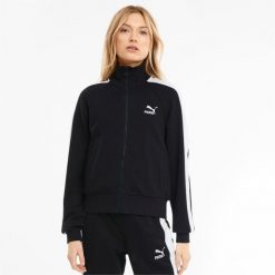 Bluza dresowa damska Puma ICONIC T7 TR. Czarne bluzy damskie Puma, s, bez wzorów, z dresówki, eleganckie, bez ramiączek, bez kaptura. Za 301.00 zł.