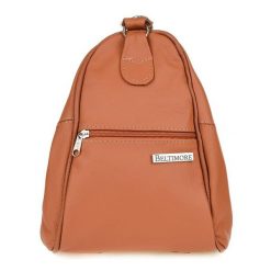 Plecak torebka skórzany 2w1 Beltimore 019 rudy. Brązowe plecaki damskie bez wzorów, ze skóry, eleganckie. Za 197.99 zł.