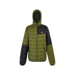 Kurtka z kapturem Regatta Hillpack III. Czarne kurtki męskie Regatta, bez wzorów, z puchu, sportowe, z kapturem. W wyprzedaży za 195.00 zł.