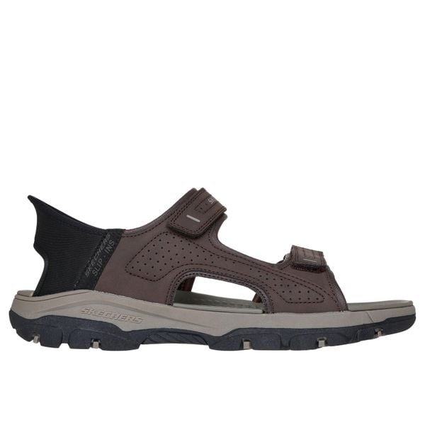Sandały SKECHERS SLIP-INS TRESMEN-REECE Brązowy. Brązowe sandały męskie Skechers, bez wzorów, z materiału, bez zapięcia. Za 255.99 zł.