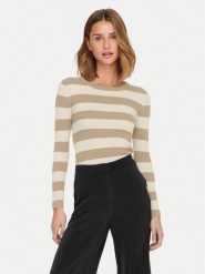 JDY Sweter Plum 15277223 Beżowy Regular Fit. Brązowe swetry nierozpinane damskie JDY, m, bez wzorów, z wiskozy, bez kołnierzyka, bez ramiączek. Za 99.99 zł.