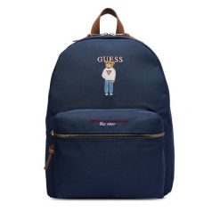 Plecak Guess. Niebieskie plecaki męskie Guess, z aplikacjami, sportowe. Za 284.99 zł.