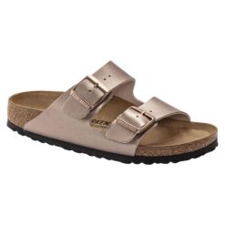Damskie Zamszowe Sandały Arizona Z Metalicznymi Detalami. Czarne sandały damskie Birkenstock, bez wzorów, z zamszu, bez obcasa, bez zapięcia. Za 658.99 zł.